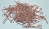 100 1" 24ga Bright Copper Fine Eye Pins